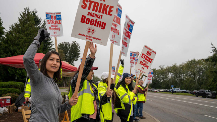 Boeing withdraws 30% pay rise offer to striking staff